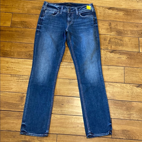 Silver Jeans elyse Straight-Leg Denim - Picture 1 of 6